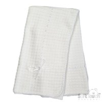 SH12-W: Luxury Hanging White Waffle Shawl